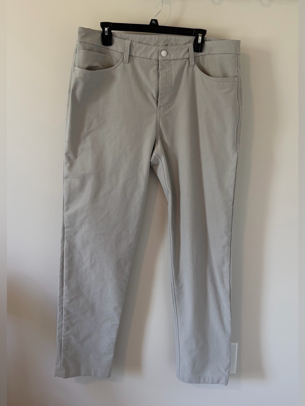 Lululemon ABC Classic Fit 5 Pocket Pant Utilitech Canvas Seal Grey Size 36